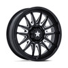 22" MSA Offroad Wheels M55 Commander UTV Black Milled 22x7 Wheel 4x137 4x156 0mm