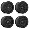 Set 4 Black Rhino Barricade 17x8.5 5x5 Gun Black Rock Guard Wheels 17" -18mm