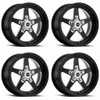 Set 4 17" Vision American Muscle 571 Sport Star II Black 17x4.5 5x115 Rims -24mm