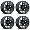 Set 4 Black Rhino Overland 17x8 6x130 Matte Black Wheels 17" 52mm Rims
