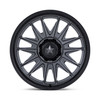 18" MSA Offroad Wheels M55 Commander UTV Gunmetal M-Blk Lip 18x7 4x110 10mm Rim