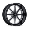 18" MSA Offroad Wheels M54 Spark UTV Gloss Black Milled 18x7 Wheel 4x137 10mm