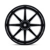 24" MSA Offroad Wheels M54 Spark UTV Gloss Black Milled 24x7 Wheel 4x156 0mm Rim