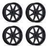 Set 4 24" MSA Offroad Wheels M54 Spark UTV Gloss Black 24x10 4x137 -25mm Rims