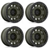 Set 4 17" Black Rhino Avenger Beadlock 17x8.5 6x5.5 Green Black Wheels -30mm Rim