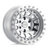 Set 4 Black Rhino Primm Beadlock 17x8.5 5x5 Silver Machine Wheels 17"