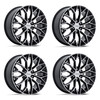 Set 4 22" Petrol PE006 P5E Gloss Black Machined Face 22x9.5 6x135 30mm Wheels