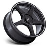 Set 4 18" Petrol PE003 P2E Black Machined Lip 18x8 Wheels 5x110 5x115 40mm Rims