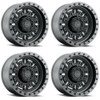 Set 4 17" Black Rhino Abrams 17x8.5 6x135 0mm Textured Matte Gunmetal Wheels