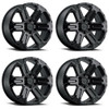 Set 4 17" Black Rhino Wanaka 17x8.5 6x120 Matte Black Wheels 35mm Rims