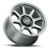 Set 4 17" Vision Off-Road 351 Flow Satin Grey Wheels 17x9 5x5 Truck Rims -12mm