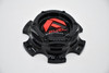 Fuel Off-Road Ignite and Hurricane wheel center cap, gloss black with red Fuel logo, SKU 1004-37GBQ, 5.5-inch size.