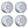 Set 4 20" Petrol PE004 P3E Machined Brushed Gloss Silver 20x8.5 5x115 40mm Rims