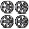 Set 4 Black Rhino Wanaka 17x8.5 6x5.5 Gunmetal Brushed Gunmetal Wheels 17" 12mm