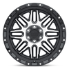 Set 4 17" Black Rhino Alamo 17x9 Black MachFace Stainless Bolts 6x135 Wheels 12