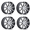 Set 4 20" Petrol PE007 P6E Gloss Black Machined Face 20x9.5 Wheels 6x5.5 25mm