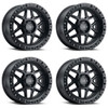 Set 4 Black Rhino Kelso 17x9 5x5 Matte Black Wheels 17" 0mm For Jeep Truck Rims