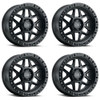 Set 4 Black Rhino Kelso 17x9 6x5.5 Matte Black Wheels 17" 0mm For Nissan Rims