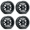Set 4 Black Rhino Kelso 17x9 5x5 Matte Black Wheels 17" -18mm Lifted For Jeep
