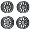 Set 4 Black Rhino Chase 17x9.5 5x5 Brushed Gunmetal Wheels 17" -18mm Rims