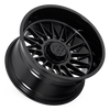 Set 4 22" Lock Extreme Assault Gloss Black 22x10 Wheels 8x170 18mm Truck Rims