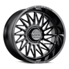 Set 4 20" Lock Extreme Assault Gloss Black 20x10 Wheels 8x6.5 18mm Truck Rims