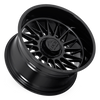 Set 4 20" Lock Extreme Assault Gloss Black 20x10 Wheels 5x5 5x5.5 18mm Truck Rim