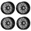Set 4 20" Lock Extreme Bandit Gloss Black Milled 20x10 8x170 18mm Truck Wheels