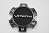 Vision Gun Metal/ Flat Black/Chrome Wheel Center Cap Hub Cap C476GM-6V 5" Vision Bolt On 6 Lug