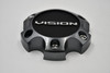 Vision Gun Metal/ Flat Black/Chrome Wheel Center Cap Hub Cap C476GM-6V 5" Vision Bolt On 6 Lug
