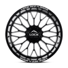 22" Lock Extreme Rampage Gloss Black Milled 22x10 6x135 6x5.5 18mm Truck Wheel
