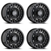 Set 4 17" Black Rhino Axle 17x9.5 6x135 6mm Matte Black Wheels Truck Suv Rims