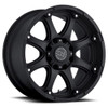 Set 4 Black Rhino Glamis 17x9 6x5.5 Matte Black Wheels 17" -12mm Lifted Rims