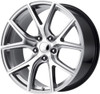 Set 4 20" Performance Replicas PR181 20x10 5x5 Hyper Silver Machined Wheels 50mm
