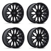 Set 4 20" Petrol PE006 P5E 20x9.5 6x5.5 25mm Wheels Gloss Black Truck SUV Rims