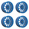 Set 4 Black Rhino Kaizen 17x9.5 6x135 Dearborn Blue Wheels 17" 12mm Rims