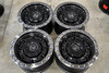 Set 4 Black Rhino Abrams 17x9.5 5x5 Gun Black Machined Tint Wheels 17" -18mm