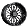 Set 4 22" Lock Extreme Rampage Gloss Black 22x10 6x135 6x5.5 18mm Truck Wheels