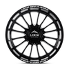 22" Lock Extreme Striker Gloss Black Milled 22x10 Wheel 8x180 18mm Truck Rim