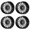 Set 4 20" Lock Extreme Striker Gloss Black 20x10 Wheels 8x170 18mm Truck Rims