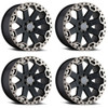 Set 4 18" Black Rhino Warlord 18x9 8x170 -12mm Wheels Black W  Machined Tint Rim