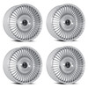 Set 4 20" Dolce Luxury Trento Gloss Sliver Brush Face 20x10.5 5x4.25 5x112 40mm