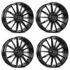 Set 4 24" Dolce Luxury Mirelli Gloss Black 24x10 Wheels 6x135 6x5.5 20mm Rims