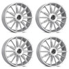 Set 4 24" Dolce Luxury Mirelli Gloss Sliver Brush Face 24x10 5x115 5x120 15mm