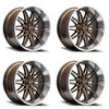 Set 4 22" Corsart Alcatraz Bronze Milled Diamond Cut Lip 22x8.5 5x5 6mm Wheels