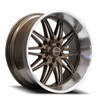 Set 4 22" Corsart Alcatraz Bronze Milled Diamond Cut Lip 22x8.5 5x5 6mm Wheels