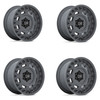 Set 4 Black Rhino Axle 18x9.5 8x170 Battleship Gray Wheels 18" -18mm Lifted Rims