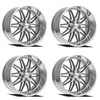 Set 4 20" Corsart Alcatraz Brushed w/ Diamond Cut Lip 20x8.5 5x5.5 6mm Wheels