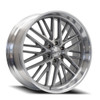 24" Corsart Kingpin 6 Gloss Brushed Diamond Cut Lip 24x9 Wheel 6x5.5 24mm Rim