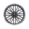 24" Corsart Kingpin 6 Matte Gunmetal Diamond Cut Lip 24x10 Wheel 6x5.5 25mm Rim